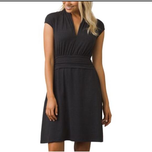 Prana Dresses & Skirts - prAna Women’s Berry Midi Faux Wrap Dress Size Small Gray